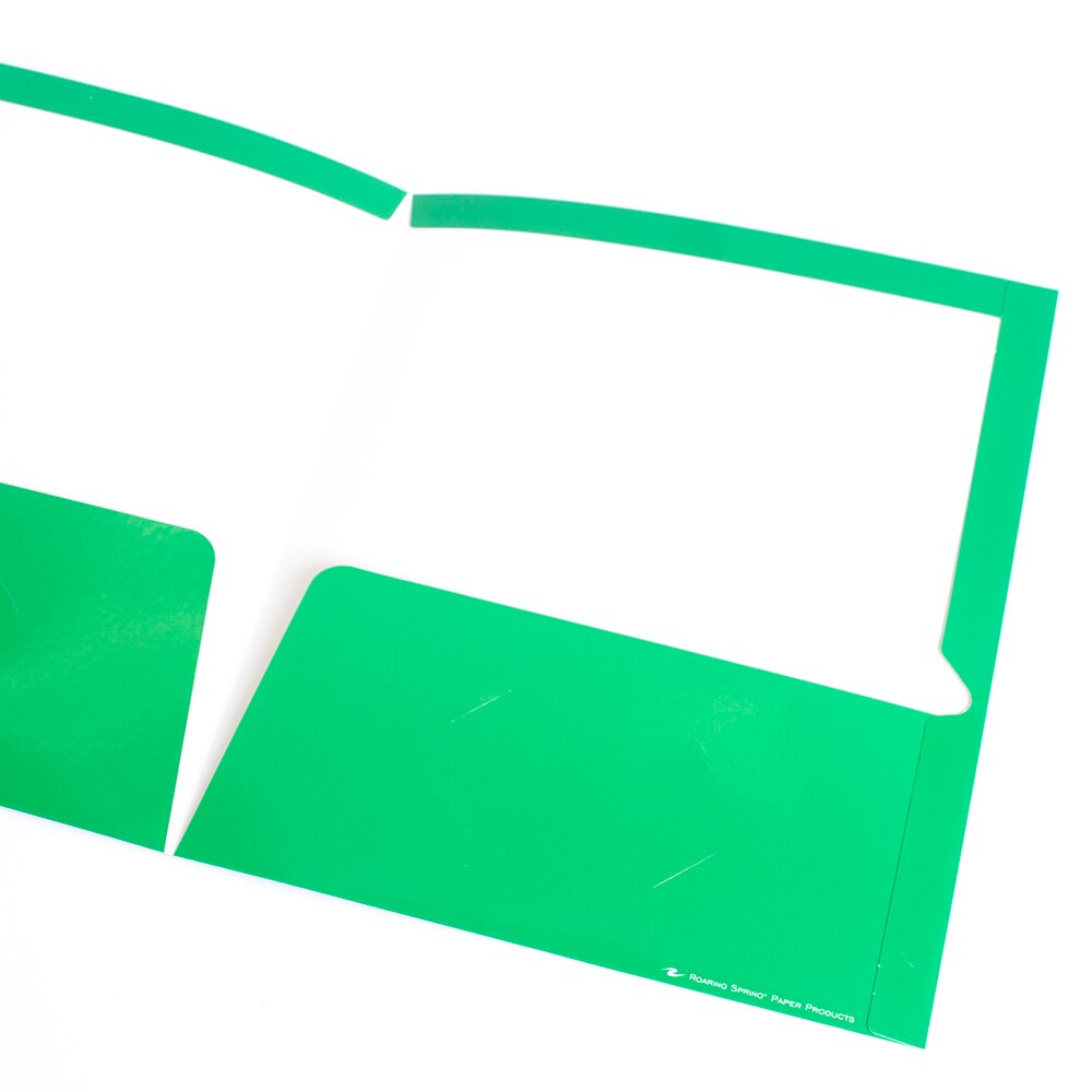 Classic Oregon O, Roaring Spring, Folders, Art & School, Academic Folder, Glossy, 82397, Kelly Green